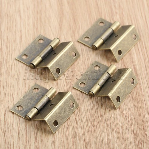 4pc Classical Hinges Jewelry Box Cabinet Wardrobe Decorative Hardware 25*15*12mm - Picture 9 of 14