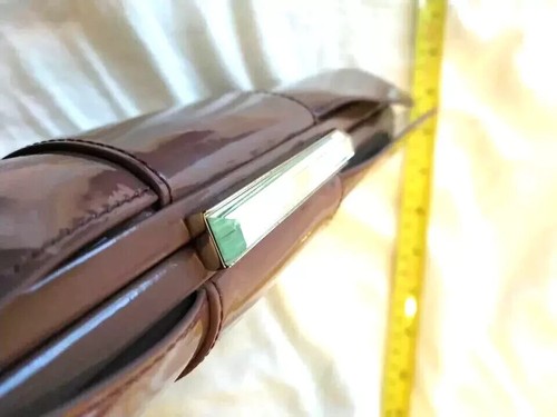 L.K. BENNET LONG ROLL VARNISHED CLUTCH BAG - Picture 7 of 8