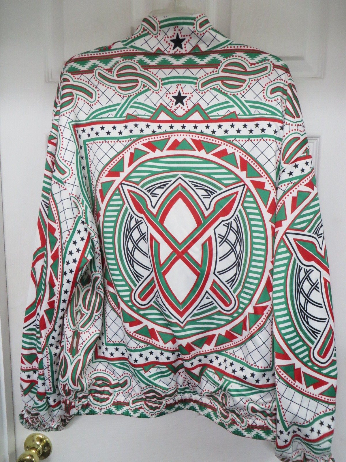 DAILY PAPER MOKE Green Bandana Print Jacket Full Zip Medium UNISEX  NWT image 3