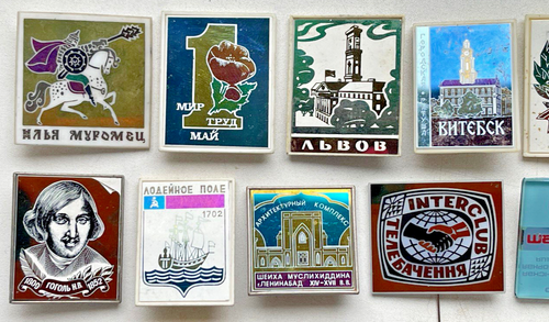 Gran colección!!! Juego 145 URSS Soviética Insignia Acristalada Pin Vidrio!!! - Imagen 8 de 20