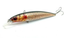 Bass Pike Lure 0.6-1.5m dive 110mm 15g aggressive wobbler Real AYU Fish #4 BKB