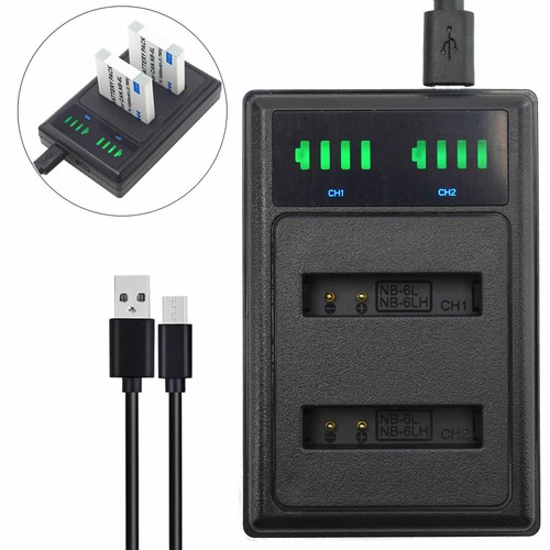 NB-6L Battery or Charger for Canon NB-6LH CB2LY PowerShot SX530 HS IXUS 200 IS - Picture 6 of 25