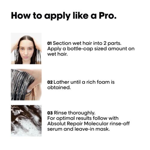 LOréal Professionnel vendu Absolut Repair Molecular Deep Repairing Shampoo 300ml FS