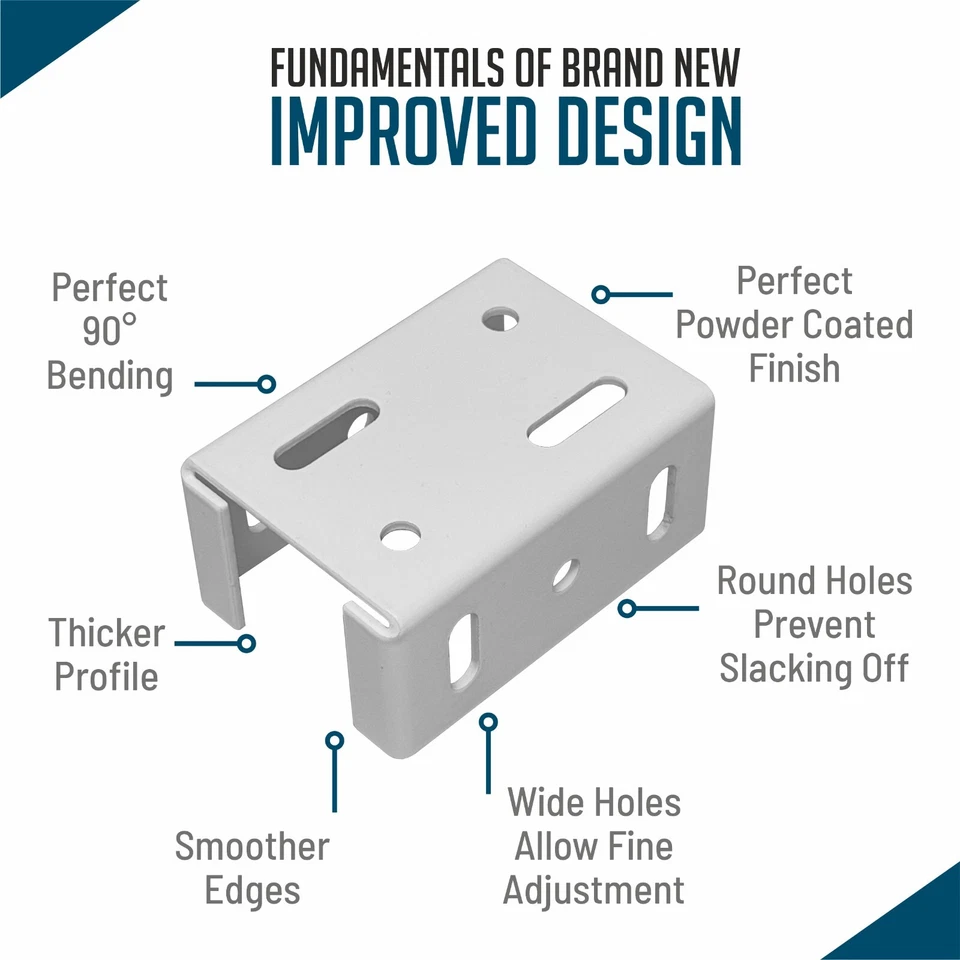 Soporte de valla de aluminio OHIY para cercas de vinilo se adapta a rieles de 2-3/4 pulgadas 6 soportes Foto 3 de 4