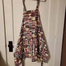 Handmade Over the Head Apron Smock Kitchen Cooking Craft Work Mid Length