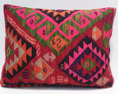 24"x18" Kurdish Van kilim pillow covers minimalist Decoractive kilim area rugs - Picture 1 of 3