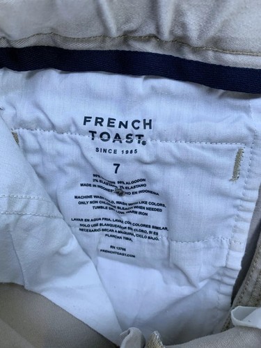 Uniform Shorts French Toast Size 7 Lot Of 2 Navy And Khaki - Picture 7 of 7