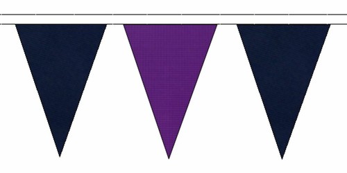 Navy Blue Triangular Coloured Flag Polyester Bunting - Premium Quality - Picture 48 of 63