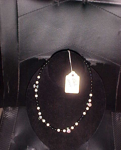 BELLISSIMA collana con perline in onice nera - Foto 6 di 6