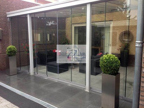 Glasschiebewand Glasschiebetür 151 bis 250 cm Höhe einbaufertig Terrassendach - Bild 3 von 7