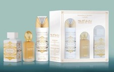 Lattafa 3 PC GIft Set Badee AL OUD Honor Glory Perfume Hair Mist and Deo