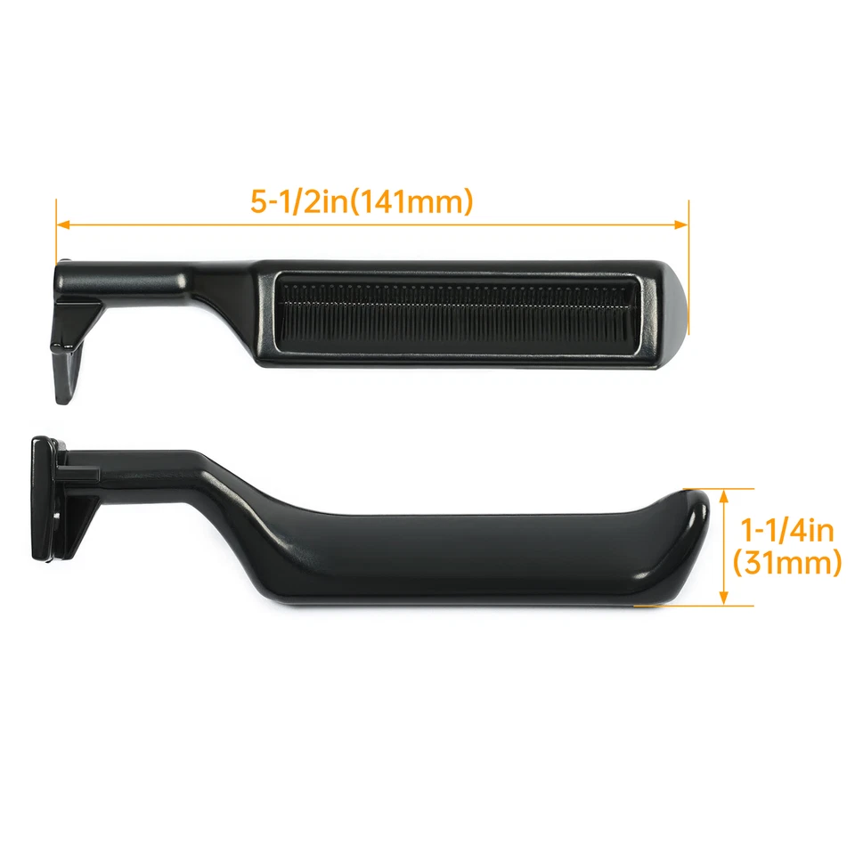 Black Metal Inside Door Handles Pair LH RH For 87-96 Ford F150 F250 F350 Truck - Image 3 of 4
