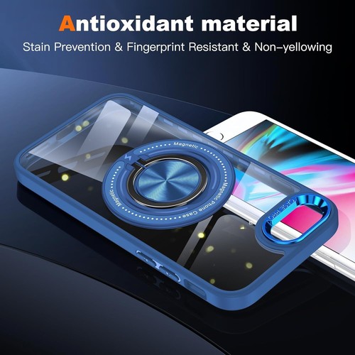 For iPhone 16e Phone Case Tough Shield Crystal Cover with MagSafe Ring Holder - Picture 5 of 43