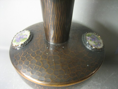 Vintage Antique Hand Made Floral Design Copper Vase - Bild 6 von 11