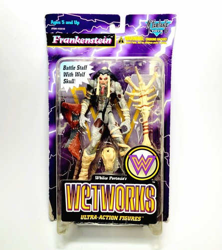 FRANKENSTEIN Sealed Horror Figure MCFARLANE On Card Wetworks 1996 Pkg Wear VTG