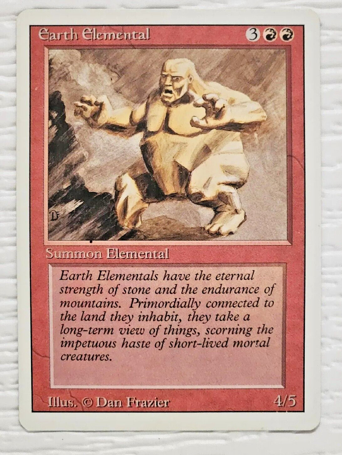 MTG Earth Elemental Revised Edition Uncommon Red Vintage Magic Card 1994