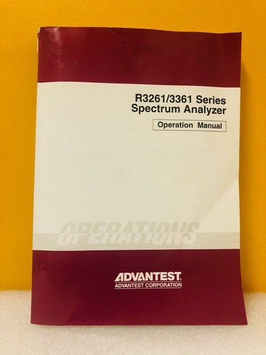 Advantest FOE-8311231M01 R3261/3361 Series Spectrum Analyzer Operation Manual - 第 1/2 張圖片