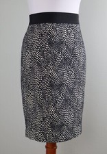ANN TAYLOR NWT 99 Stretch Knit Abstract Print Lined Pencil Skirt Size 4
