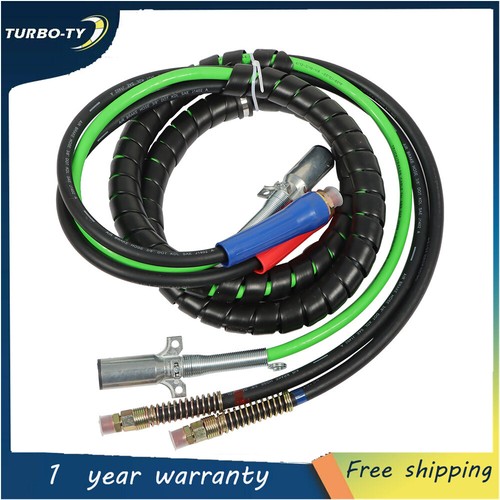 7 Way Electrical Cable Semi Truck Trailer 3 in 1 12ft ABS & Air Line Hose Wrap - Picture 11 of 11