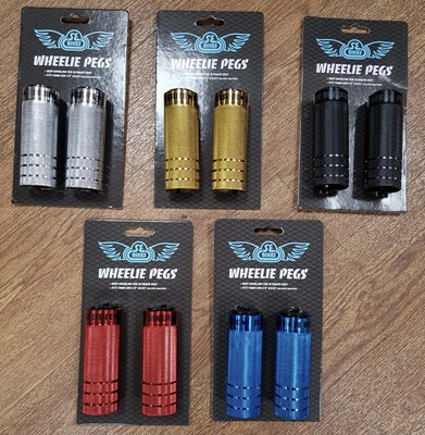 SE Bikes Steel Knurled Wheelie Pegs Pair Black Blue Gold Red Silver | eBay