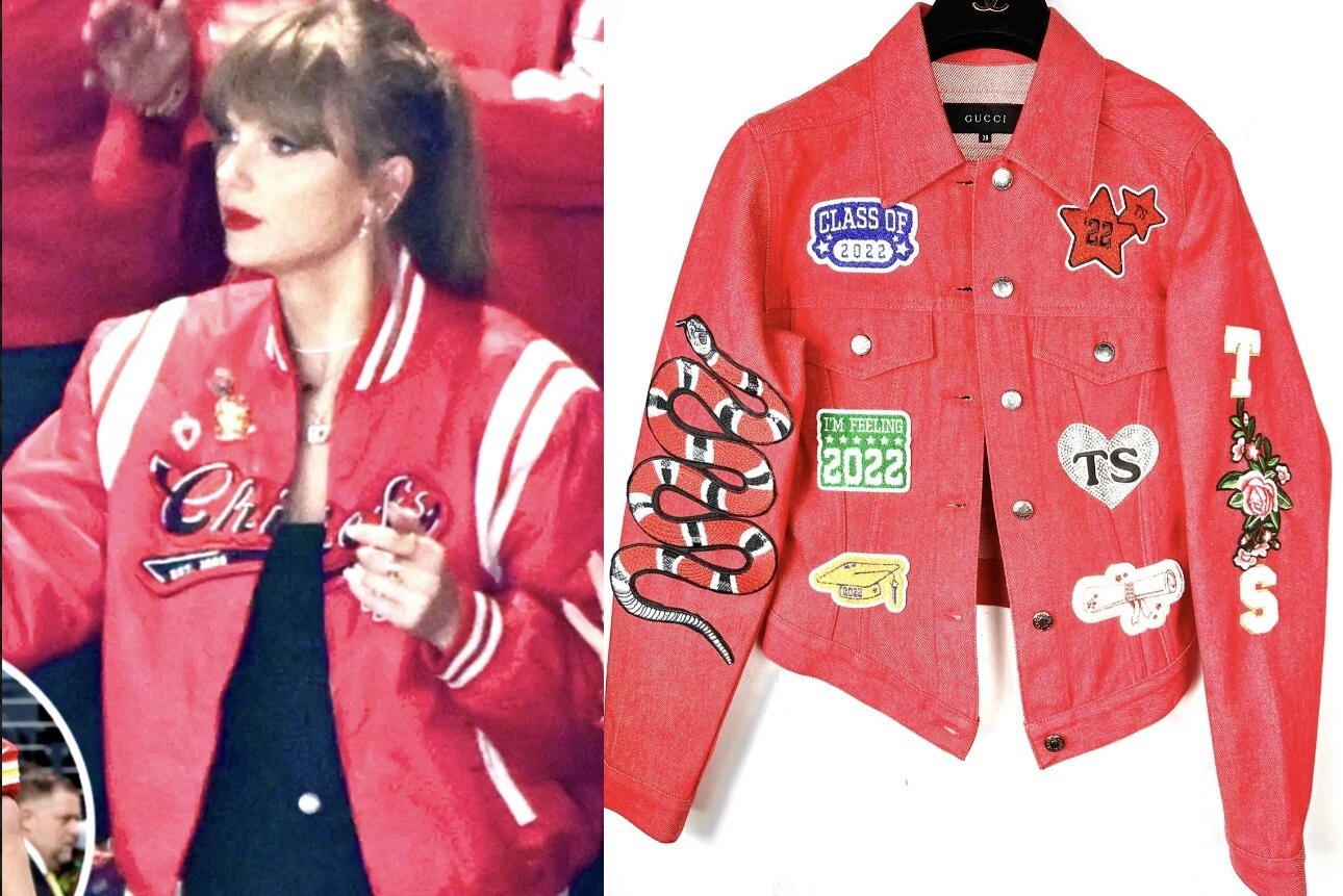 Gucci Taylor Swift Red Reputation Merch Eras Tour Patch Veste Top 38 40 2 4 M S