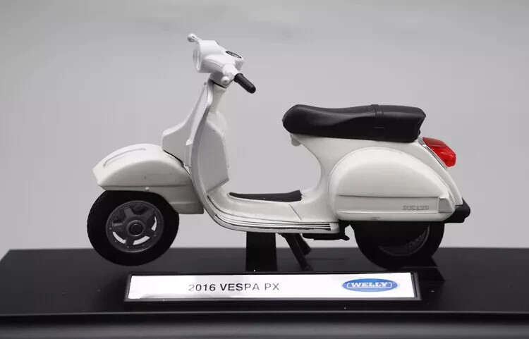 Welly 1/18 Vespa PX 2016 Motorcycle Diecast Scooter Bike Model Toy