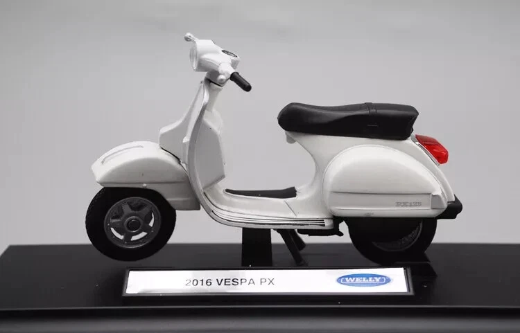 Welly 1/18 Vespa PX 2016 Motorcycle Diecast Scooter Bike Model Toy BOX White - Image 2 of 4