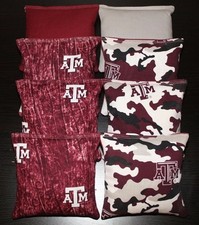 TEXAS A M University AGGIES CORNHOLE BEAN BAGS Tie Dye Tailgate Game 8 ACA Bags