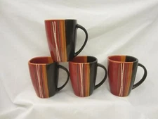 Home Trends Bazaar Red Square Mugs Set of FOUR