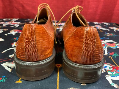 Romano Handmade Exotic Genuine Crocodile Cognac Oxford Dress  display picture 2