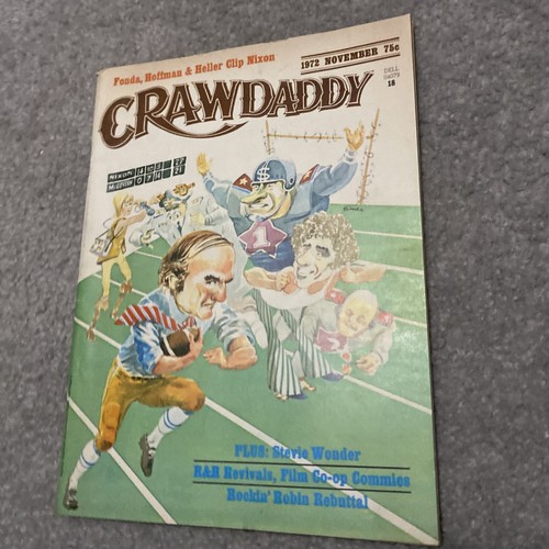 Crawdaddy Magazine November 1972 Stevie Wonder, Nixon - McGovern, Jane Fonda