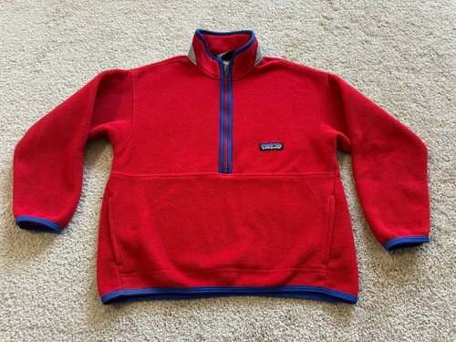 Patagonia Kids Synchilla Marsupial Half Zip Pullover Red Size S8 STY65521 - Picture 2 of 12