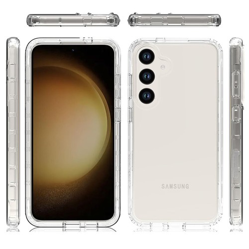 Custodia per Samsung Galaxy S24+ - anteriore e posteriore trasparente antiurto bumper gel cover - Foto 5 di 5