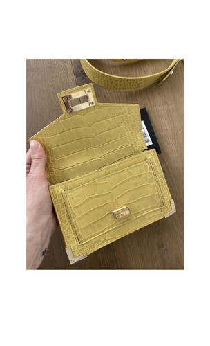 "THE KOOPLES Emily Leather Mini Belt Bag Yellow - Picture 4 of 7
