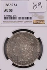 1887-S Morgan Silver Dollar NGC AU-53 #3-016