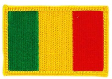 FLAG PATCH PATCHES MALI IRON ON COUNTRY EMBROIDERED WORLD