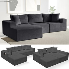Plush L-Shaped Boneless Cloud Sectional Sofa for Ultimate Comfort  Style