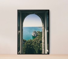 Views Ocean Illustration Poster Premium Quality Choose your Size