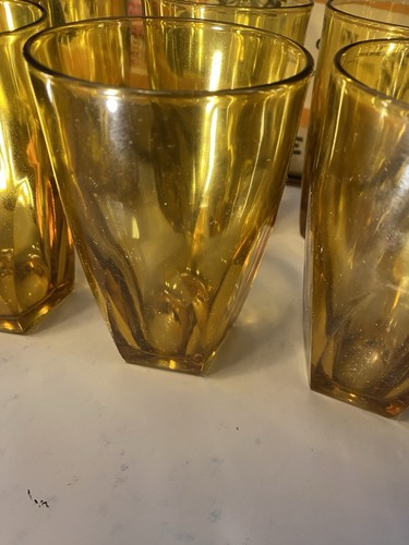 Kostenloser Versand - 10er Set Vintage Honig Braunglas Becher in OVP - Bild 7 von 20