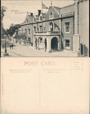 Gibraltar The Governor's Palace Strassen Partie Street View 1910