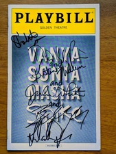 Vanya Sonia Masha Spike Playbill Signed David Hyde Pierce Julie White Nielsen