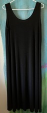JOSTAR Black Tank Midi/Long DRESS Stretchy Wrinkle-Resistant Fabric, Size Large