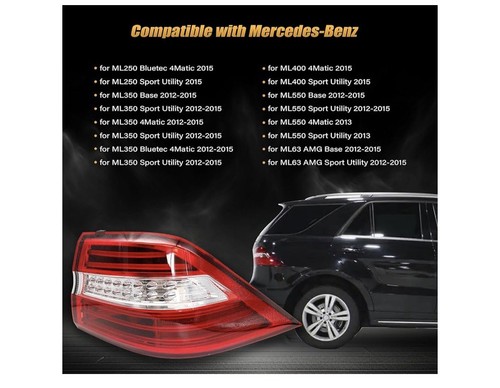 Tail Light Outer Right For Mercedes Benz ML350 ML550 ML63 2012-2015 1669063401 - Picture 2 of 5