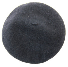 Vintage P.R.T. Ultrabasque 100 Wool Black Beret Basque Hat RN 58584
