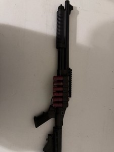 Jag Arms Scattergun Green Gas Airsoft Shotgun - Black W/ 6 Shells