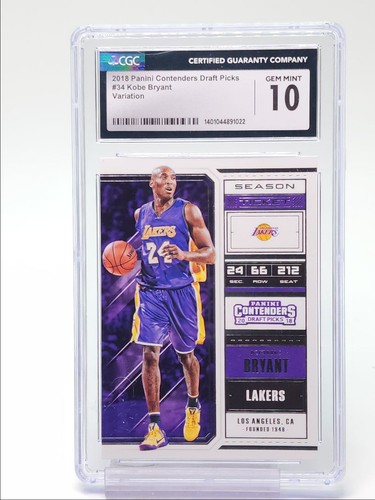 KOBE BRYANT 2018-19 CONTENDERS DRAFT SEASON TICKET VARIATION GEM CGC 10 Q4897