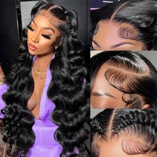 Lace Front Wig 30 Inch 13x6 Human Hair 200 Density Body Wave HD Brofoe Wigs Look