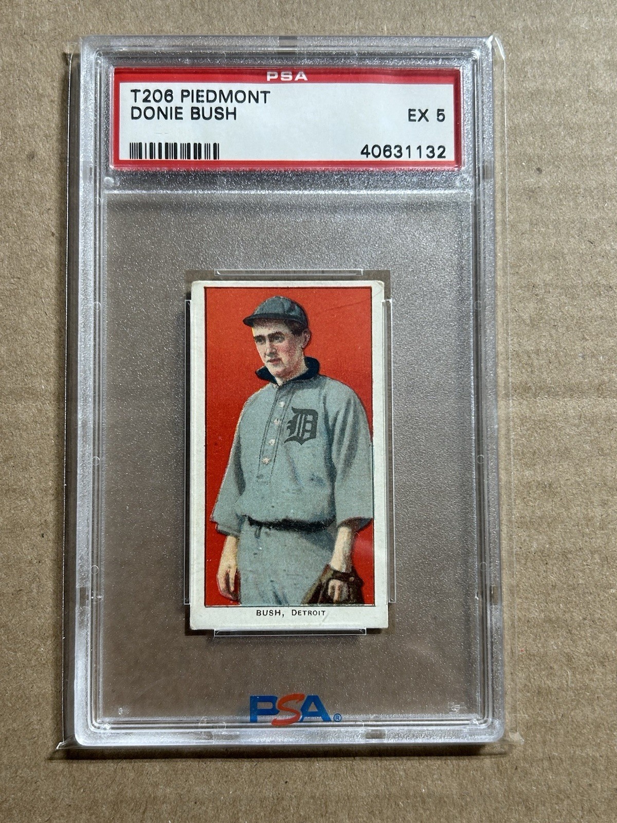 1909-11 T206 DONIE BUSH PIEDMONT 350 PSA 5 EX view 1