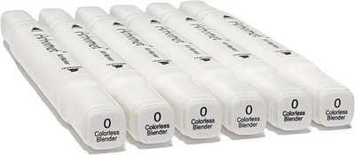 6Pcs Colorless Alcohol Markers Set, Blender Blending Clear Markers Dual Tips Art