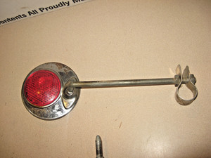 VINTAGE MUSCLE BICYCLE MIRROR WITH REFLECTOR 